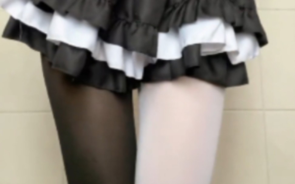 How about a maid's outfit with black and white silk?