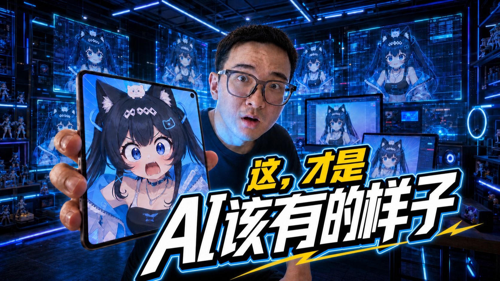 我做了一只完美适配折叠屏的AI猫娘！【B站AI创造公开赛】
