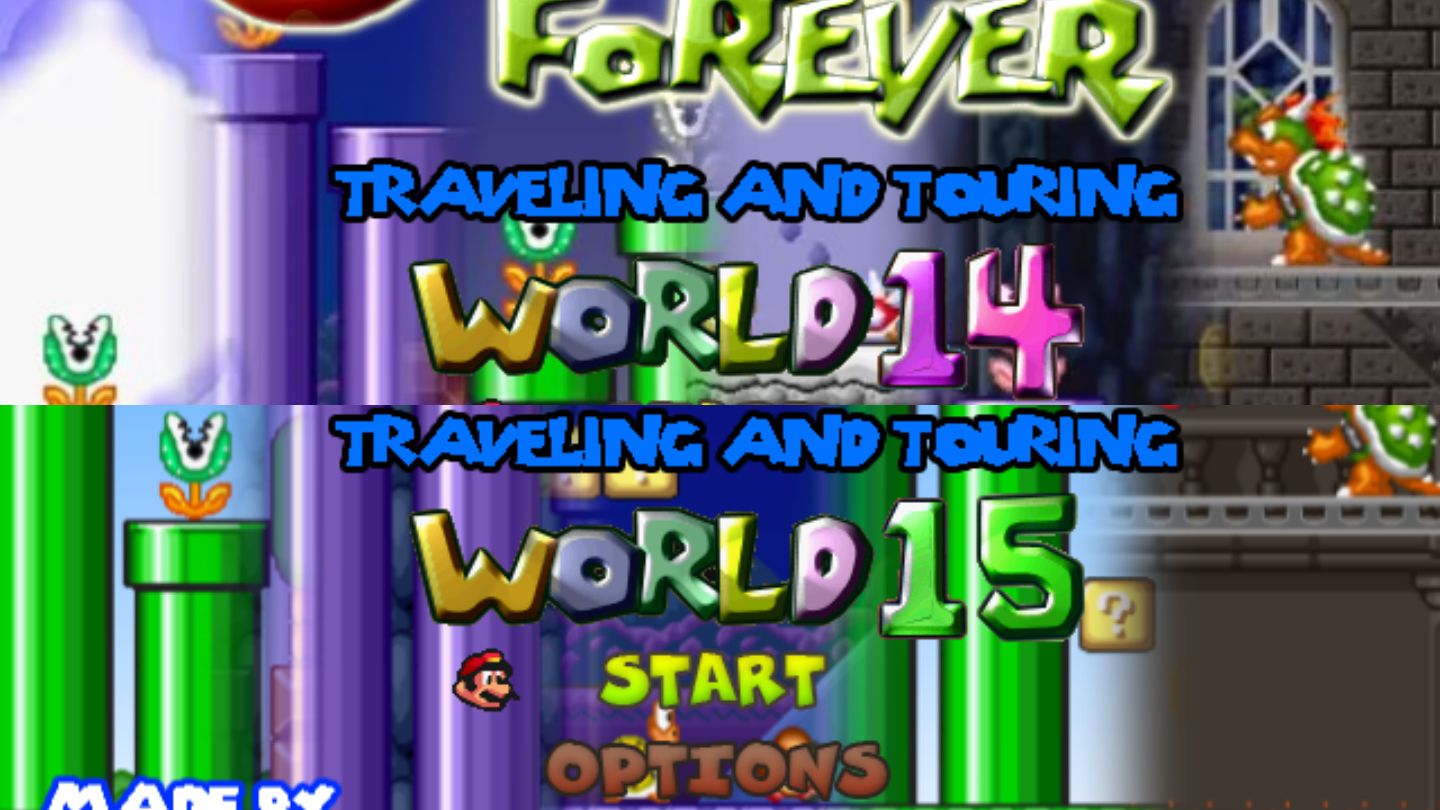 Mario Forever Traveling and Touring World 14~15通关录像