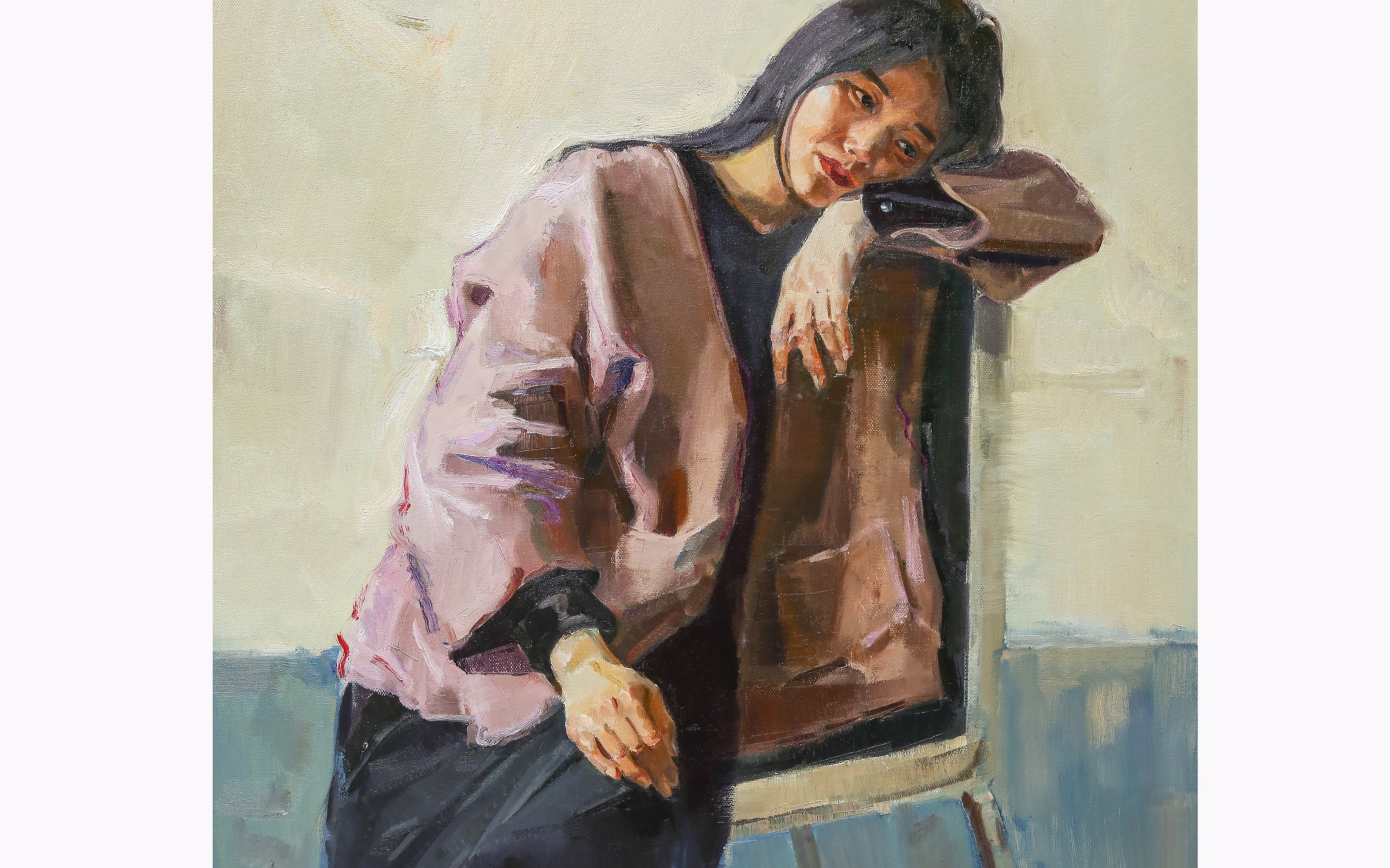国美考研中国美术学院油画系第二工作室研究生油画女肖像绘画过程