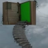【绿幕素材】魔法大门背后绿屏视频素材，高清无水印