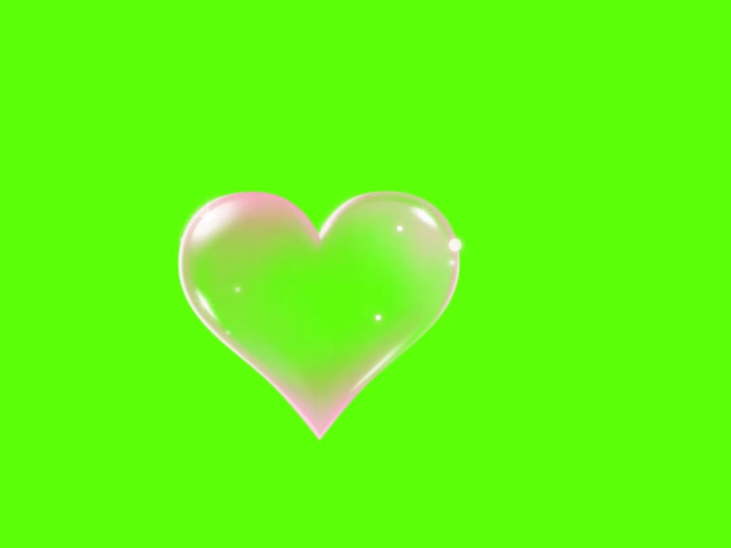 绿幕视频素材爱心
