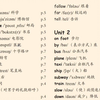 英语人教版PEP  六年级上   第1单元  单词