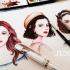 【六月水彩手绘过程】 水彩少女头像过程