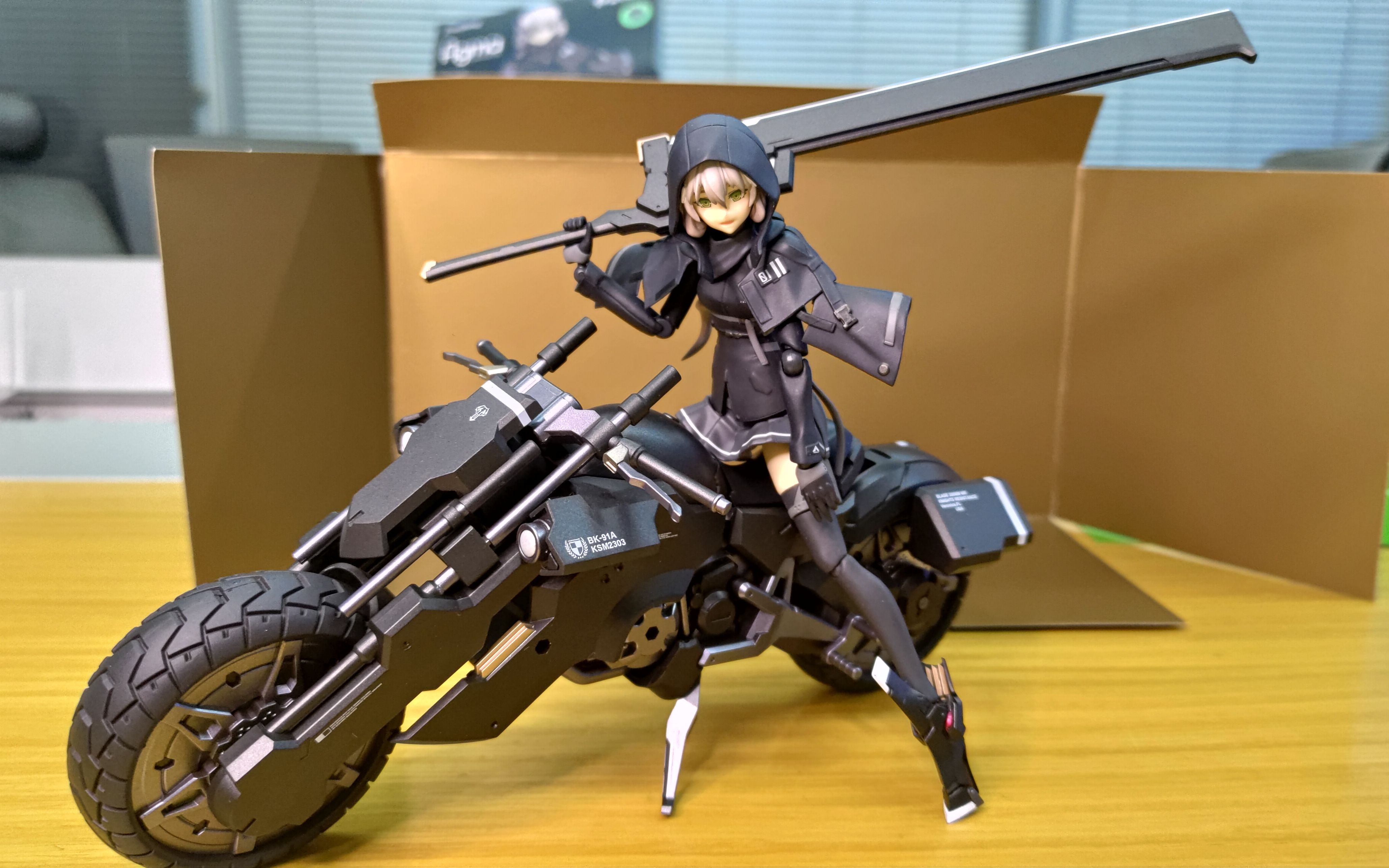 兴趣开箱】Figma 重兵装型女子高生壹another +摩托BK91A 套装-哔哩哔哩