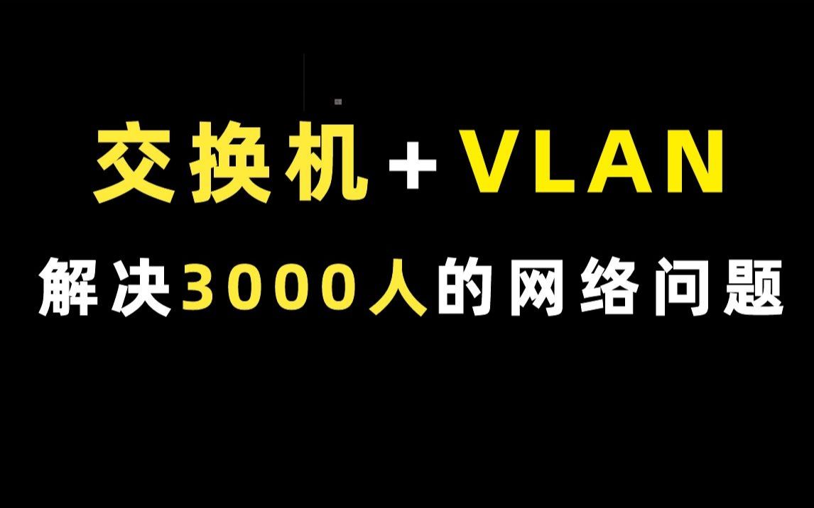 三层交换机+VLAN，解决3000人的网络问题【百哥讲网络】