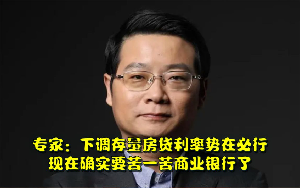 专家:下调存量房贷利率势在必行,现在确实要苦一苦商业银行了哔哩哔哩bilibili