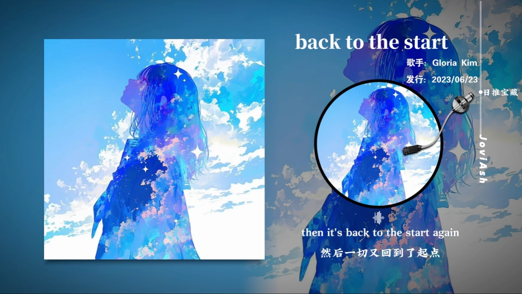 “超级温柔的旋律和嗓音，太治愈了”《back to the start》
