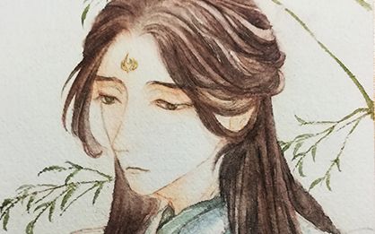 马克一下~ 用手机看离线看更方便 【手绘】【水彩】一只忧郁的古风小