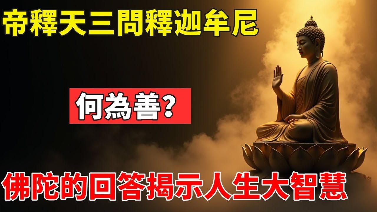帝釋天三問釋迦牟尼：「何為善」？佛陀的回答揭示人生大智慧。#佛光心境#佛陀#佛學#佛教#禪修#佛法智慧#佛教故事#佛教文化