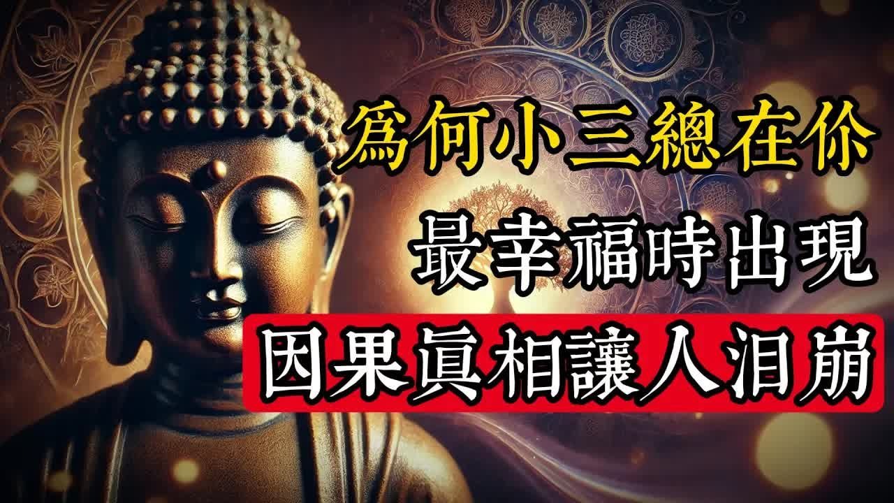 為何小三總在你最幸福時出現？因果真相讓人淚崩_佛教 _佛學知識_修心修行_禪悟人生 _金剛經_南無阿彌陀佛_