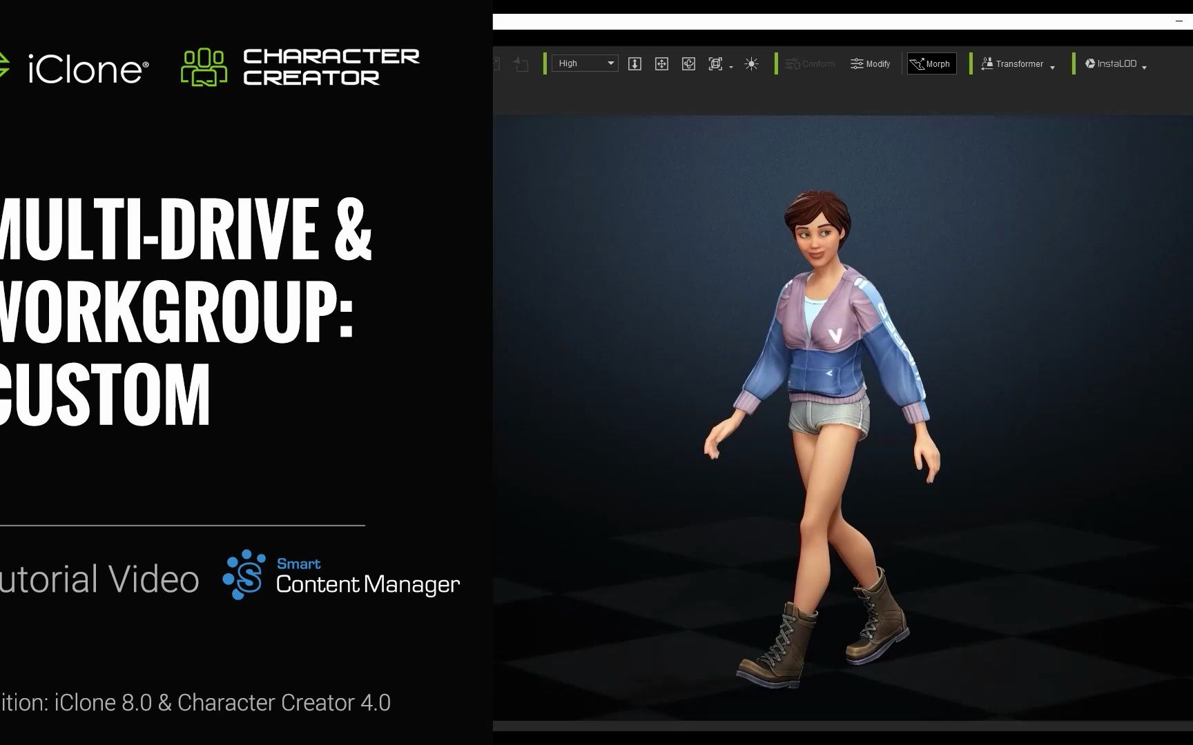 Character Creator 4 iClone8和CC4教程_多驱动器和工作组自定义 中文语音翻译版