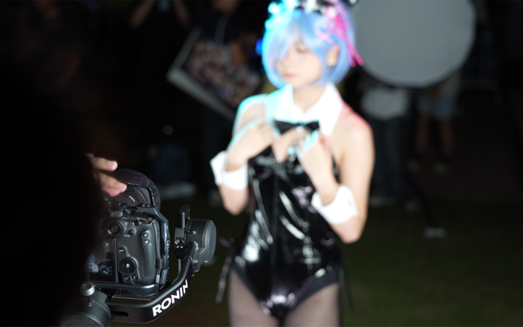 [Rem Bunny] - Bunny Hi-Silk One-piece Gelcoat Night Shot, 4k Full Frame Uncropped Firefly Night Shot