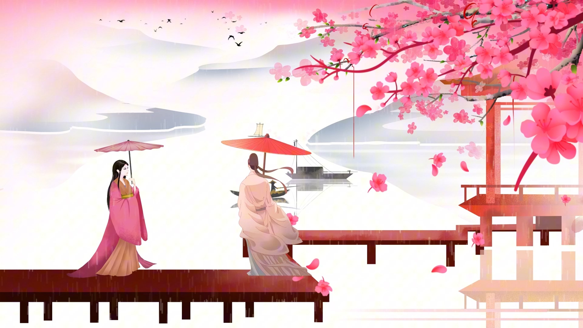 《红昭愿》舞台led视频背景高清素材可用于古风通用led舞台