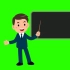【绿幕素材】2D动画，老师讲课视频素材，无水印