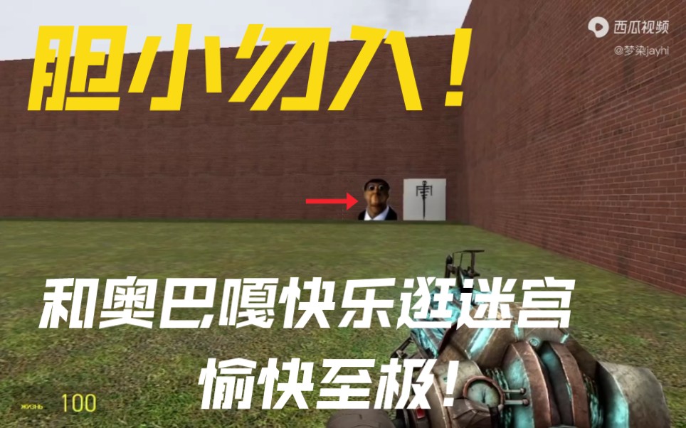 【gmod】和奥巴嘎在迷宫快乐捉迷藏,胆小勿入!