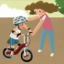 阿古小故事：妈妈教小朋友学骑车，明白道理多练习才能熟能生巧 阿古小故事《小铁骑单车》
