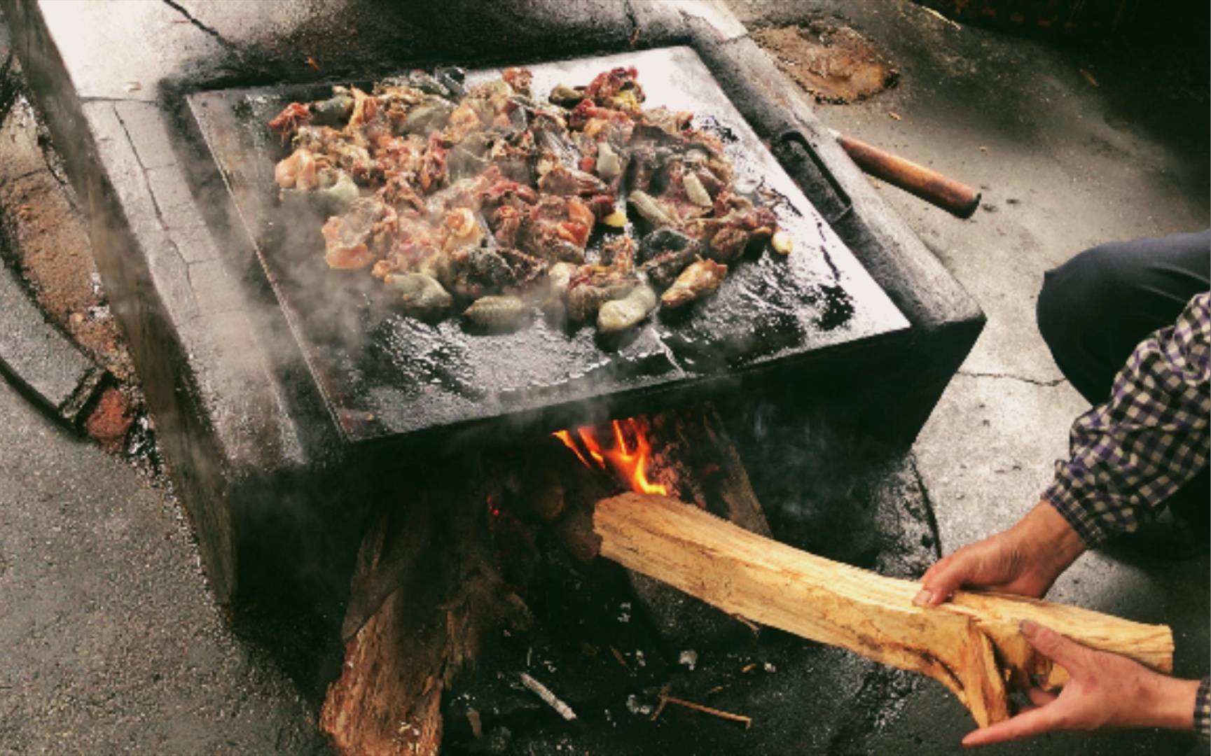 石板烤肉方形包铝石烤盘火山岩石盘花岗岩烧烤石板 天然气液化气-阿里巴巴
