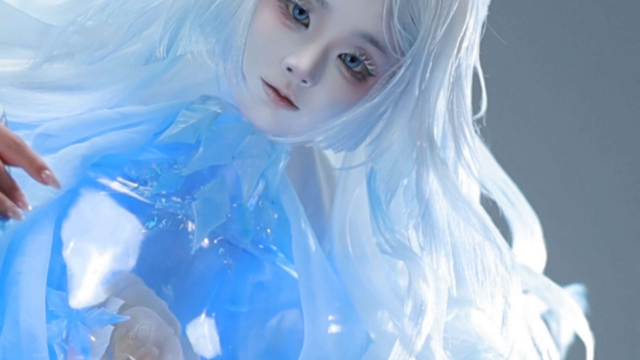 我们把蝉冰雪女的透明身体做出来啦！！