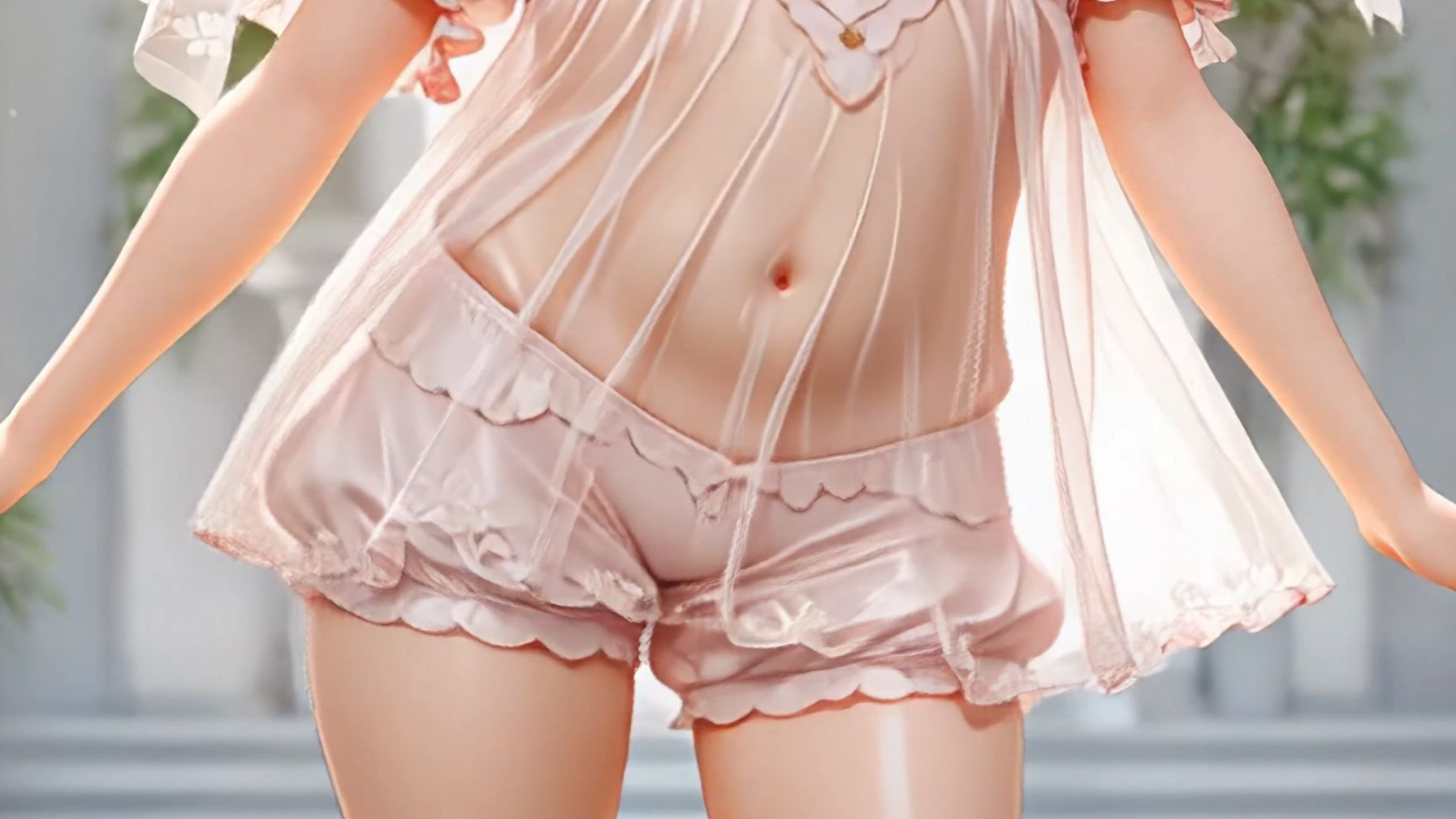 Little Tiba in a sheer wedding dress 💕