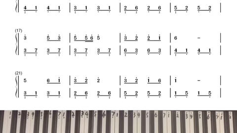 钢琴儿歌简单曲谱图片_钢琴曲谱简单初学儿歌(5)