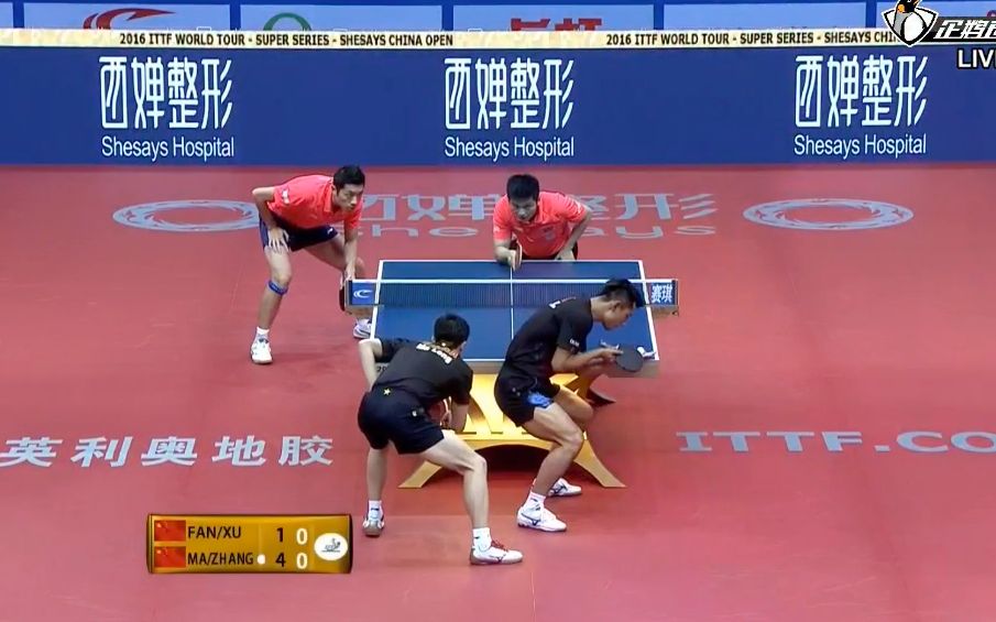 2016乒乓球中国公开赛 男子双打决赛 马龙\/张继