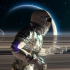 4k视频 视觉震撼  在土星上奔跑的宇航员