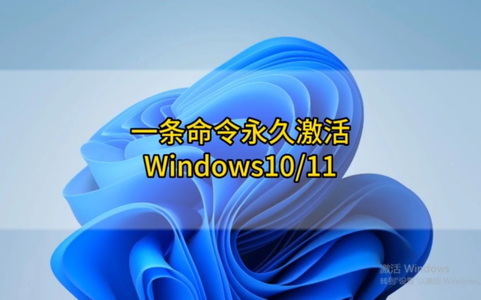 一条命令永久激活Windows10/11系统 #程序员 #电脑系统激活