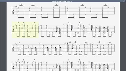 吉他指弹推荐曲谱_吉他指弹入门曲谱(4)