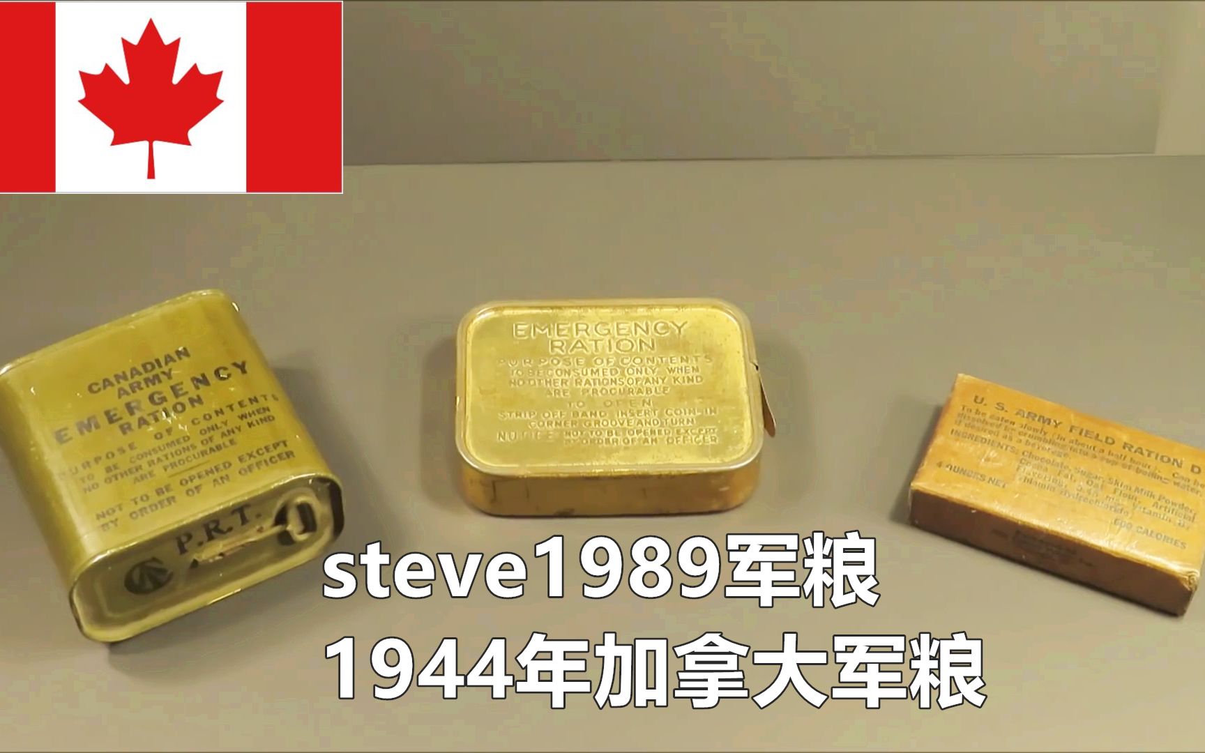 中字steve1989军粮二战古董1944年加拿大陆军应急军粮