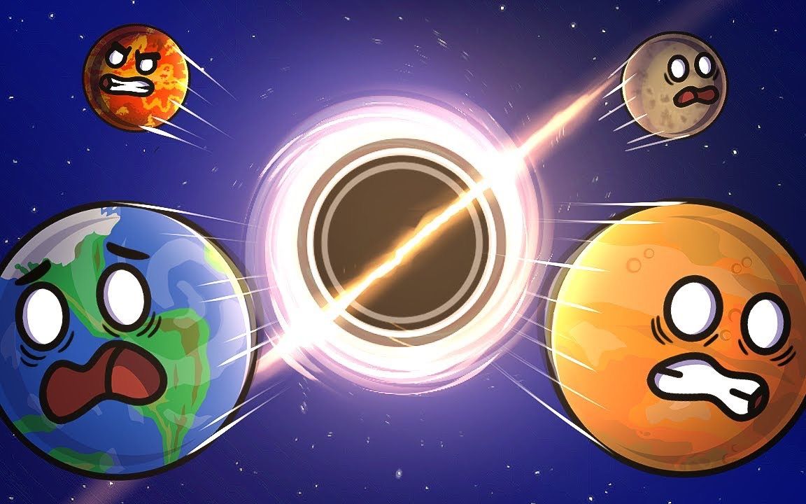 如果我们用黑洞代替太阳【太阳系的天体球】
