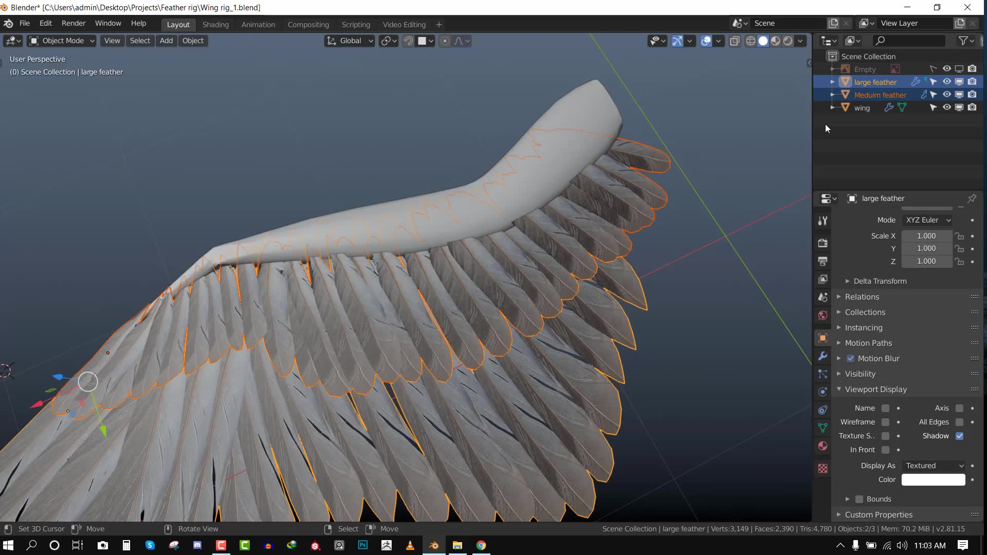 Blender 教程 Blender 2 8.1绑定翅膀教程 两集全_哔哩哔哩_bilibili