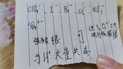 （14）高中所有强酸根