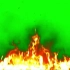 手机剪辑高清视频绿幕抠像素材燃烧的火焰法术特效