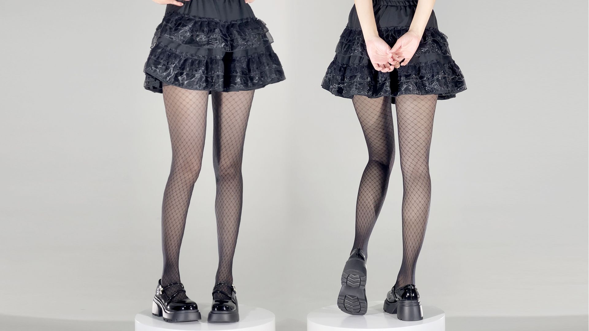 圆头厚底松糕鞋