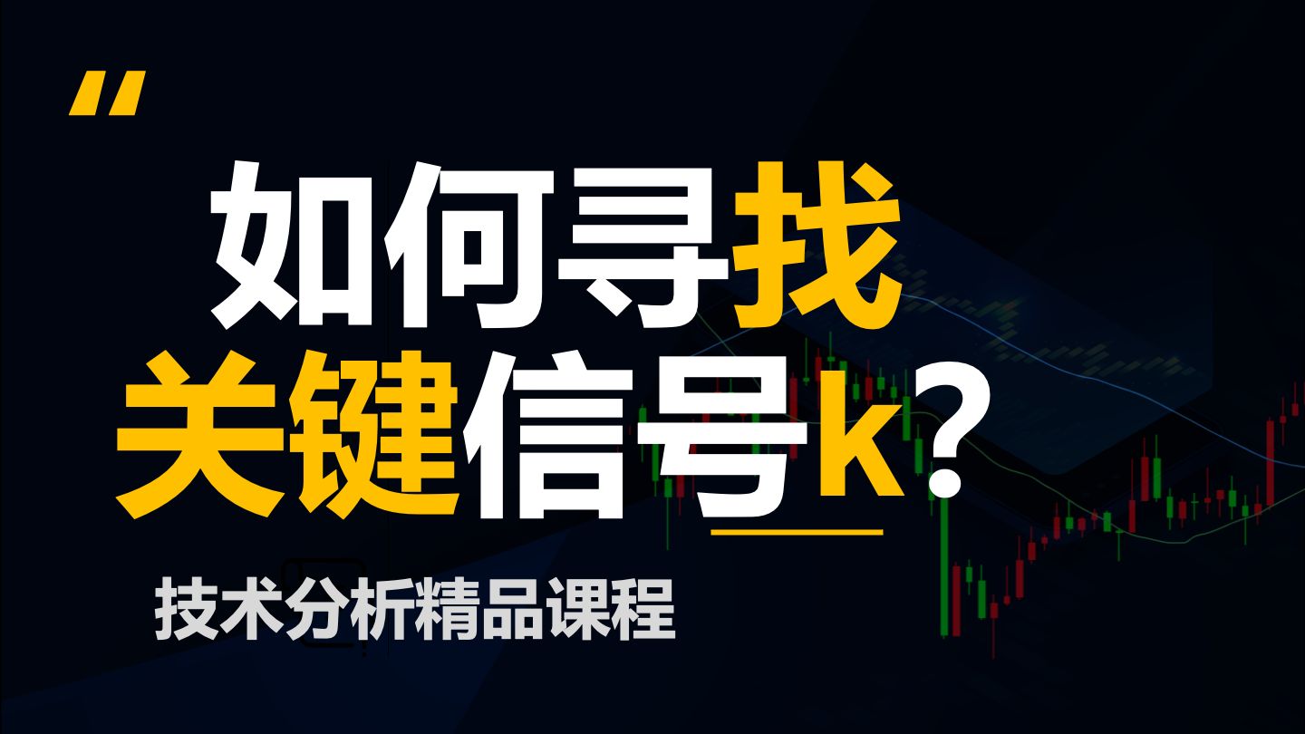 如何寻找关键信号k, 精确把握入场时机？(价格行为学)