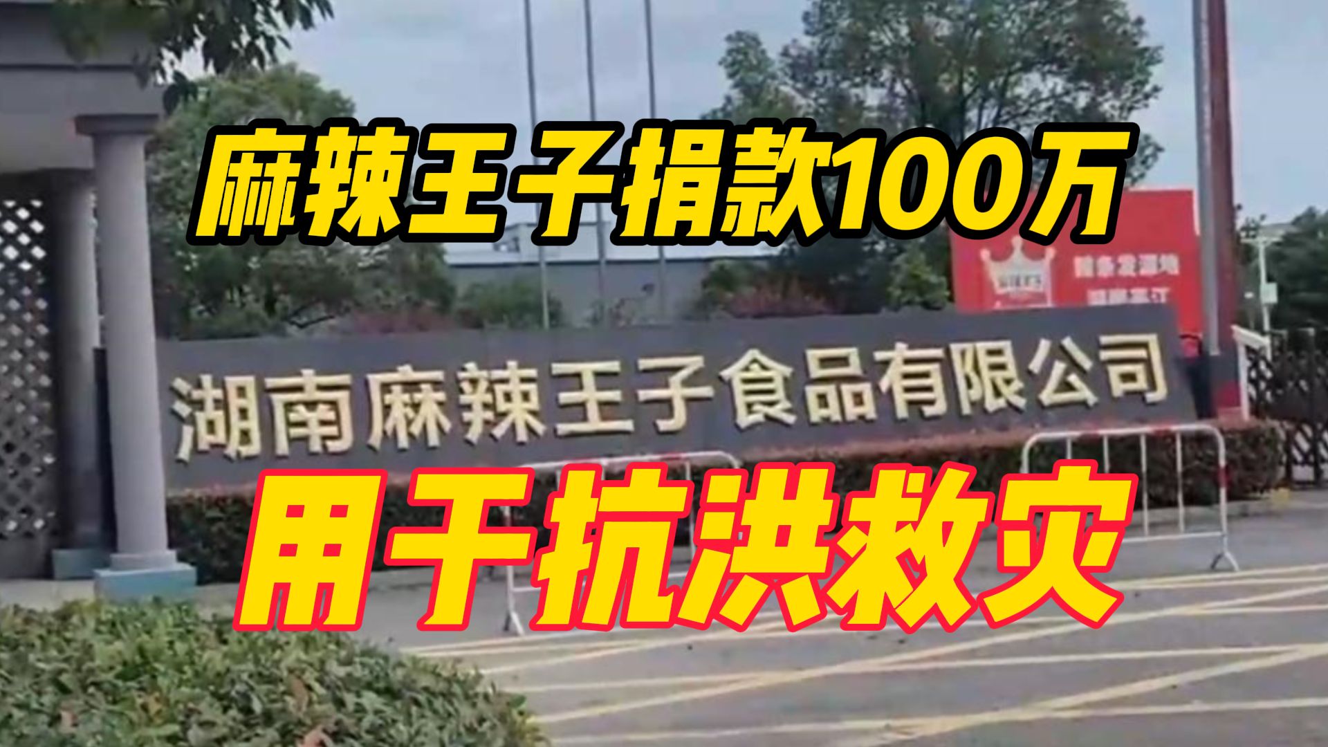 湖南麻辣王子:工厂停工2日,捐款100万用于抗洪救灾哔哩哔哩bilibili