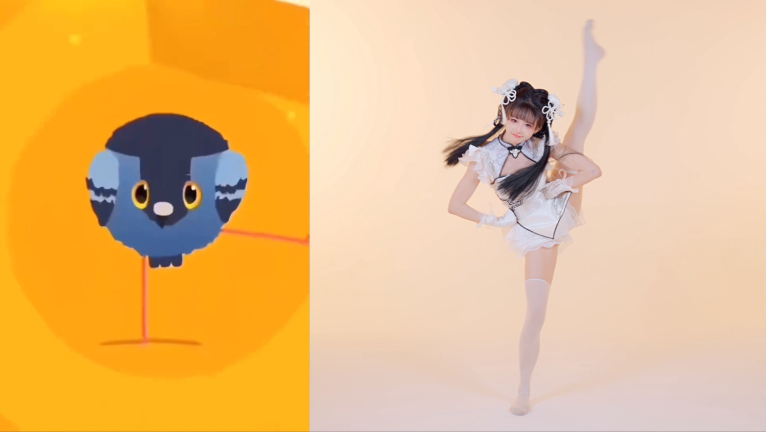 🐦疯狂的中华娘！🐦 挑战全网最高一字马！