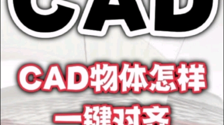 CAD物体怎样一键对齐