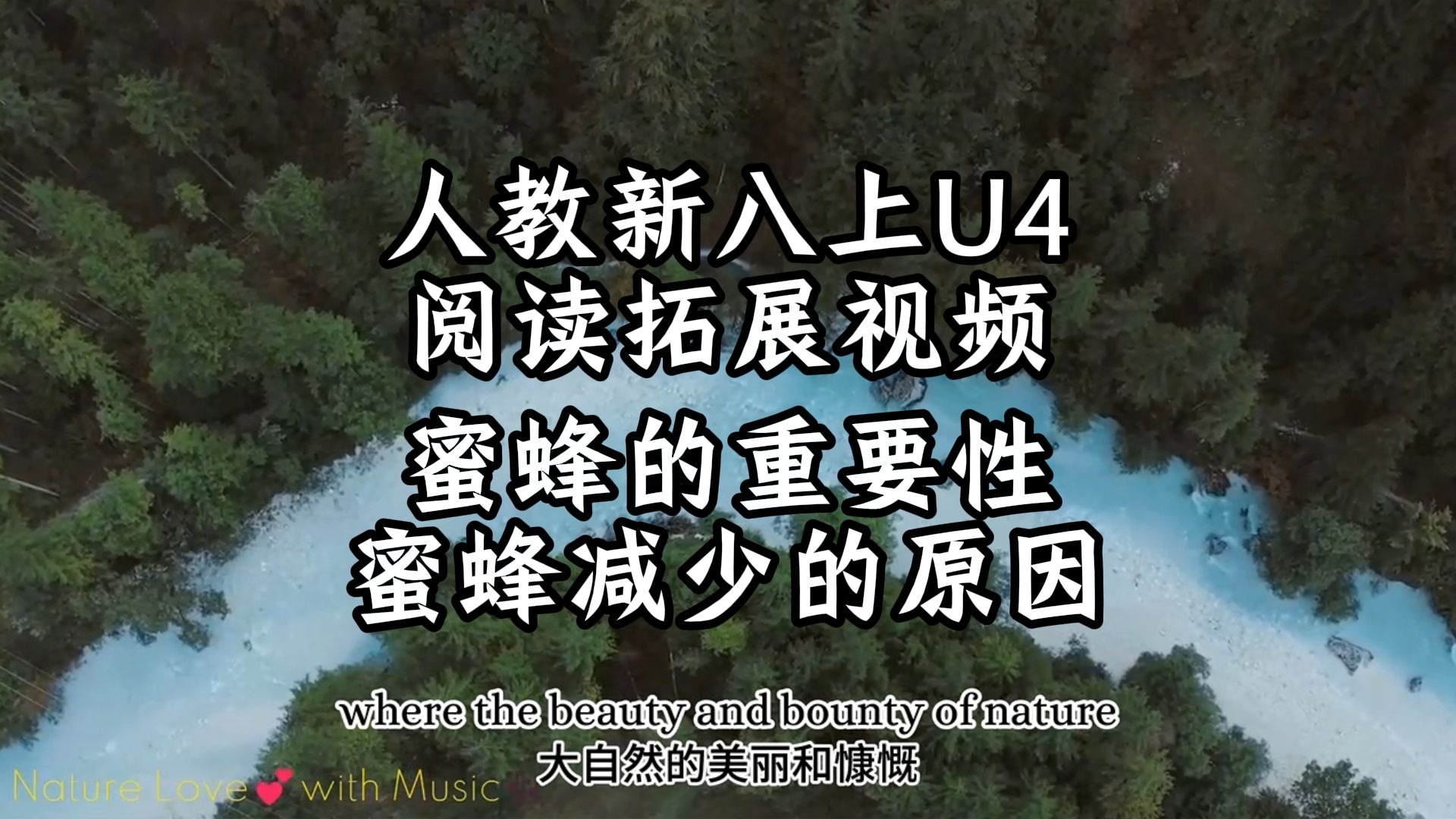 人教新八上Unit4 阅读 拓展视频 蜜蜂减少原因