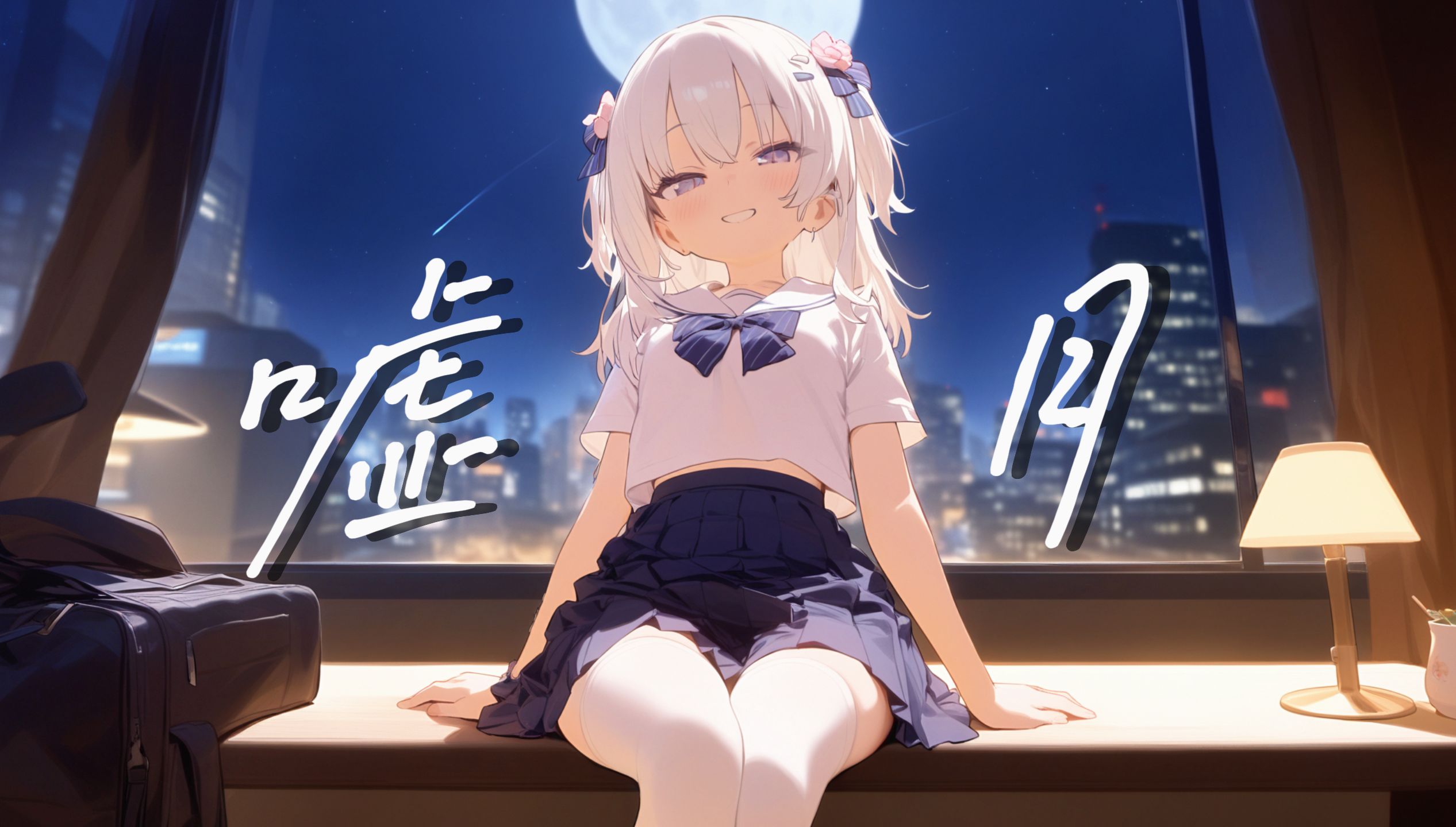 “其实没有月亮，只是在等你而已”《嘘月》/AI東 雪蓮