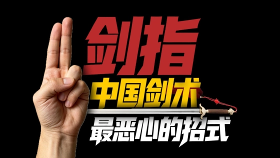 中国剑术！最恶心的招式!   前手剑指！