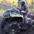 外国越野爱好者驾驶ATV全地形车林地越野