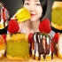 ☆ HaSuBong ☆ 鲜奶油甜甜圈、重奶油司康三明治（牛奶、草莓巧克力、抹茶）、草莓 食音咀嚼音