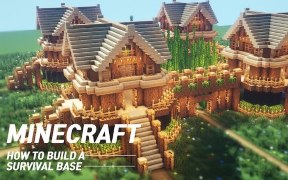 Minecraft 大型生存木屋建造教程 Juns Mab Architecture Tutorial 哔哩哔哩 つロ干杯 Bilibili