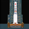 模拟发射：今天下午3：45，搭载两个男生代表加查卫星的长征五号运载火箭与远征二号上面级成功发射，随后远征二号上面级搭载着卫星和火箭分离进入预订轨道，预祝发射成功