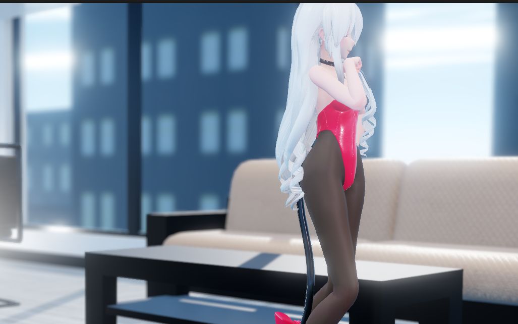 Catwoman's weak voice, gentlemen, guess where the tail is?