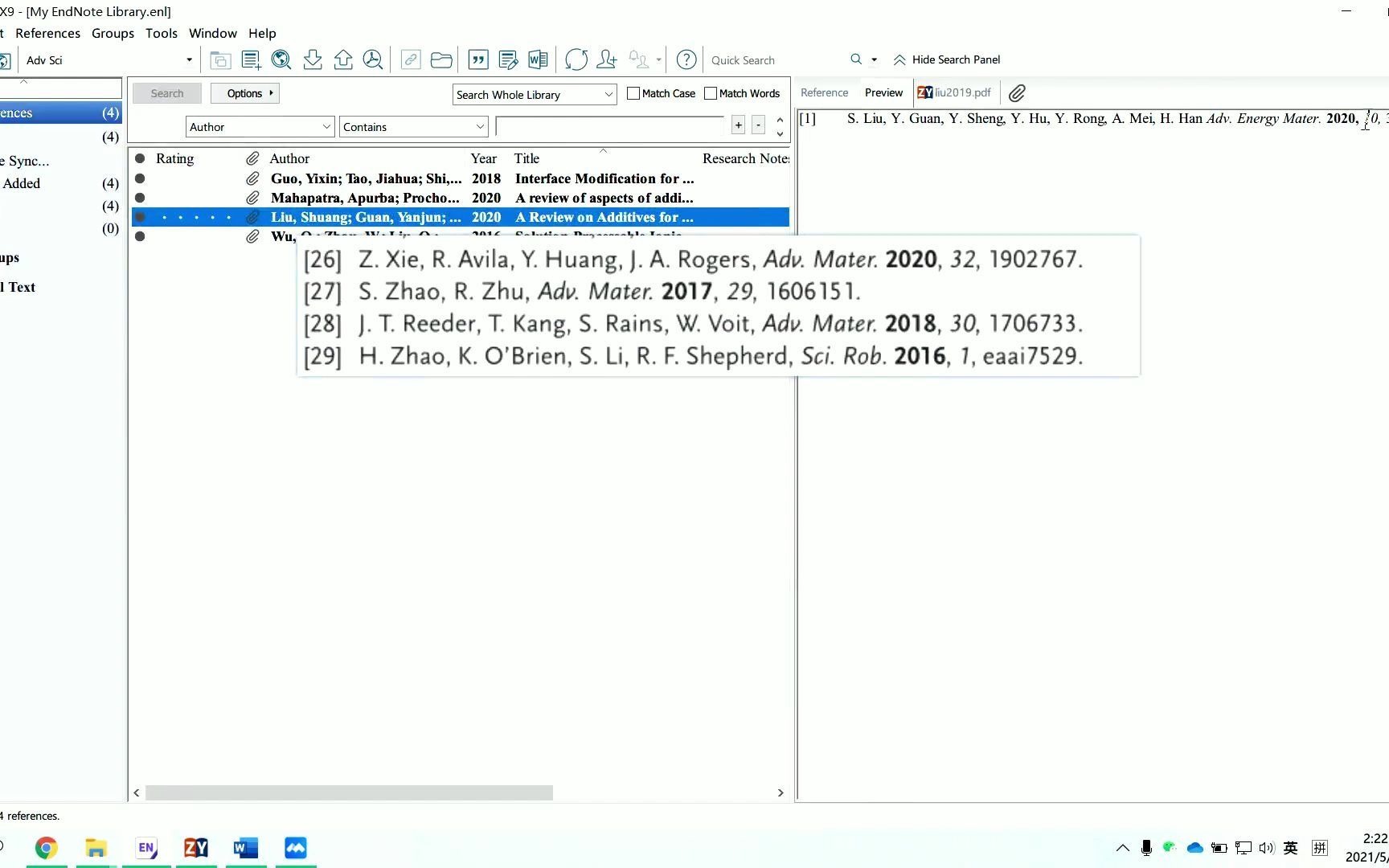 使用endnote编辑Advanced Science的参考文献格式_哔哩哔哩_bilibili