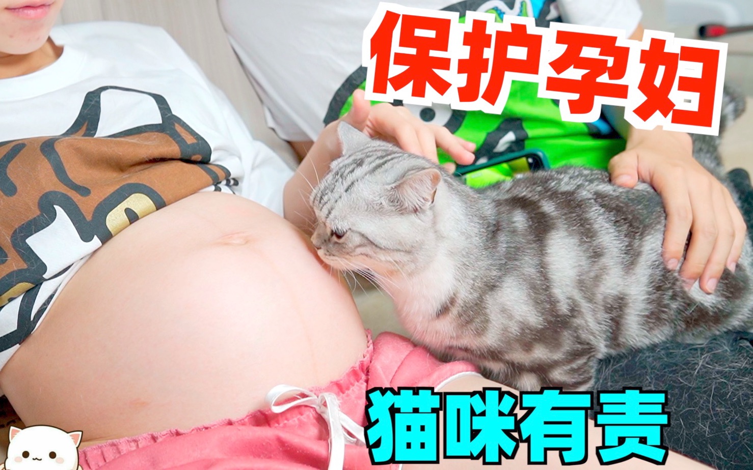孕妇大喊：救命！家里的猫马上冲过来保护！！！