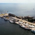 高清延时拍摄港口码头繁忙景象视频